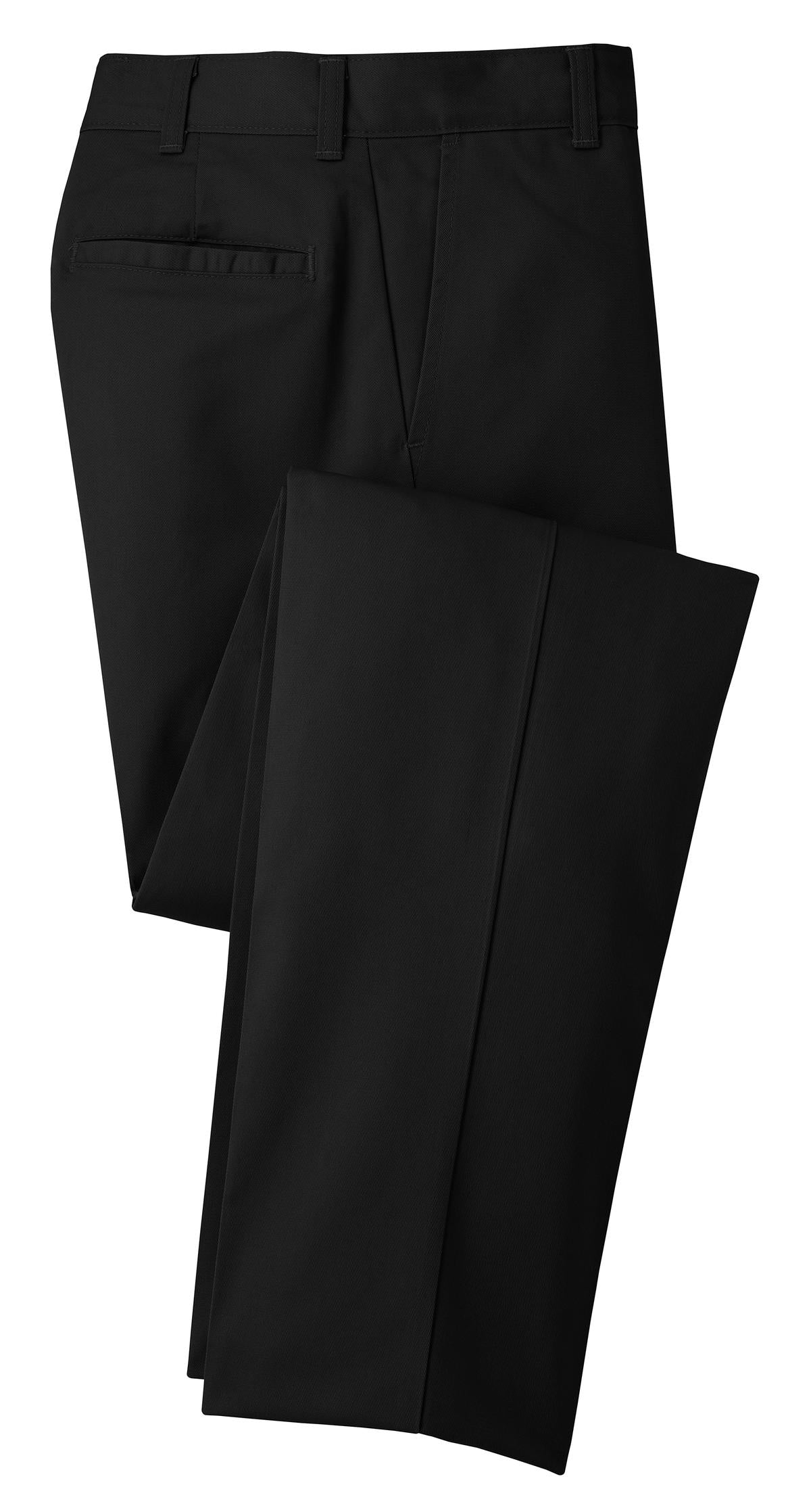 Front View of Black Red Kap Industrial Work Pant. PT20