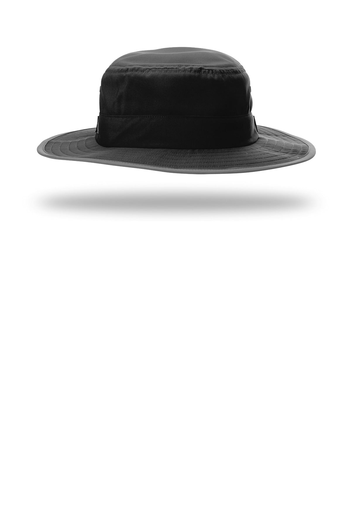 Front View of Black Richardson Lite Wide Brim Hat 810
