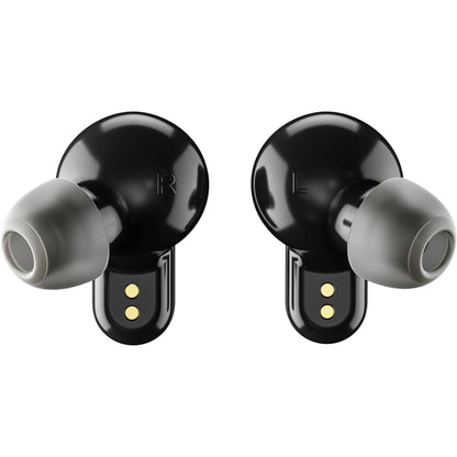 Front View of Black Skullcandy Dime Evo True Wireless Earbuds