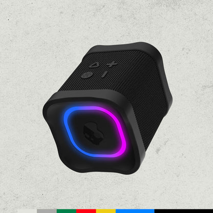 Front View of Black Skullcandy Terrain Mini 2 Bluetooth Speaker plain