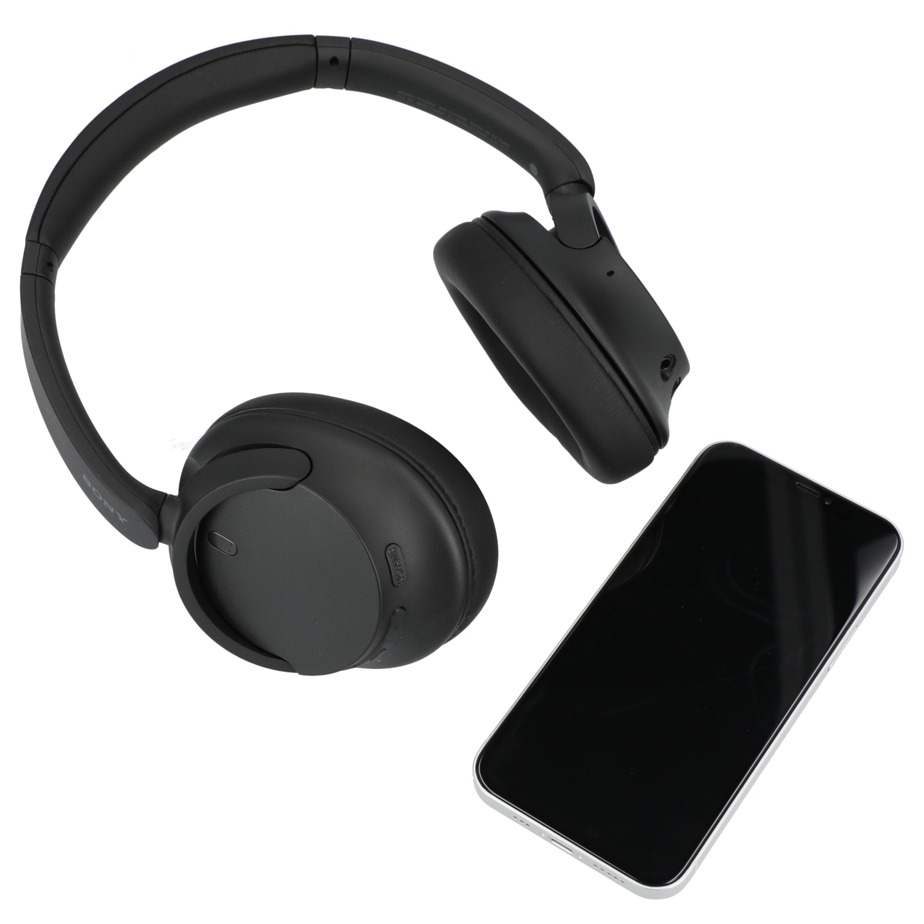 Front View of Black Sony WH-CH720N Wireless Noise Canceling Headphones plain
