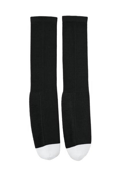 Front View of Black Sport-Tek All Sport OTC Socks STA05