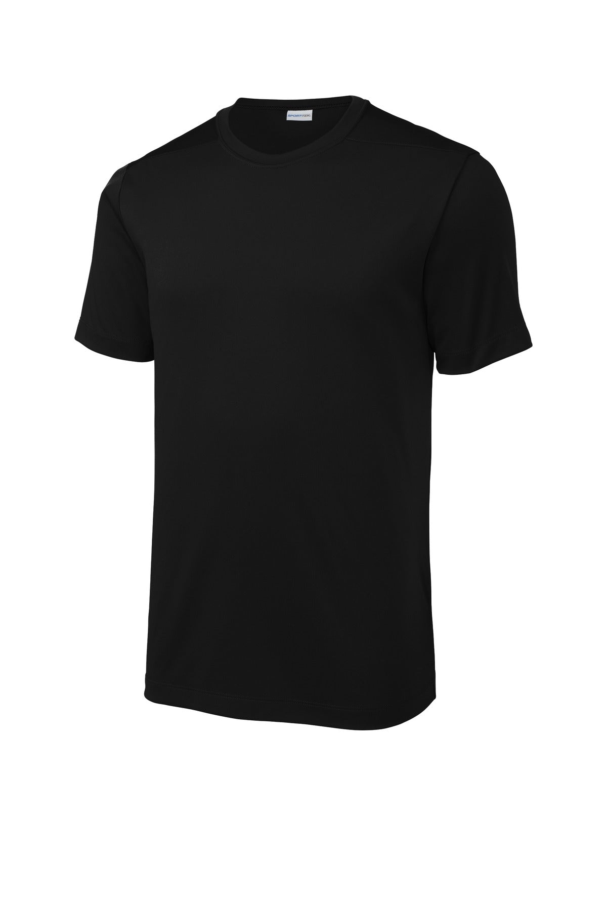 Front View of Black Sport-Tek Posi-UV Pro Tee. ST420