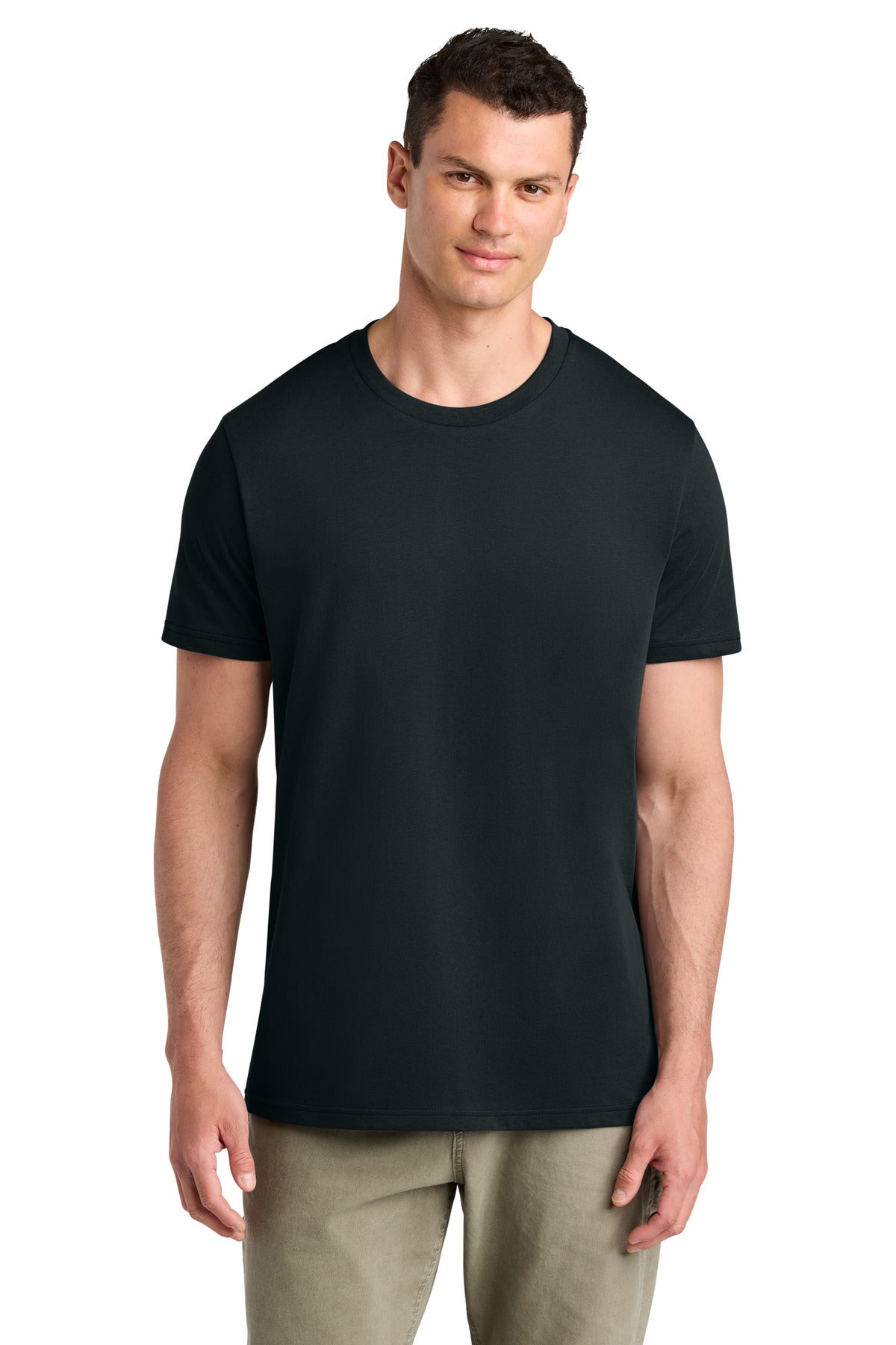 Front View of Black Stanley/Stella Unisex Crafter Tee SXU007