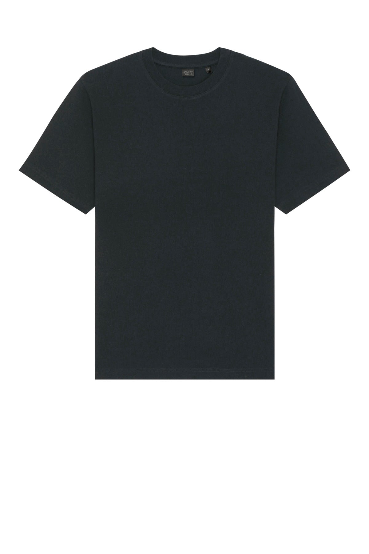 Front View of Black Stanley/Stella Unisex Freestyler Heavyweight Tee SXU018