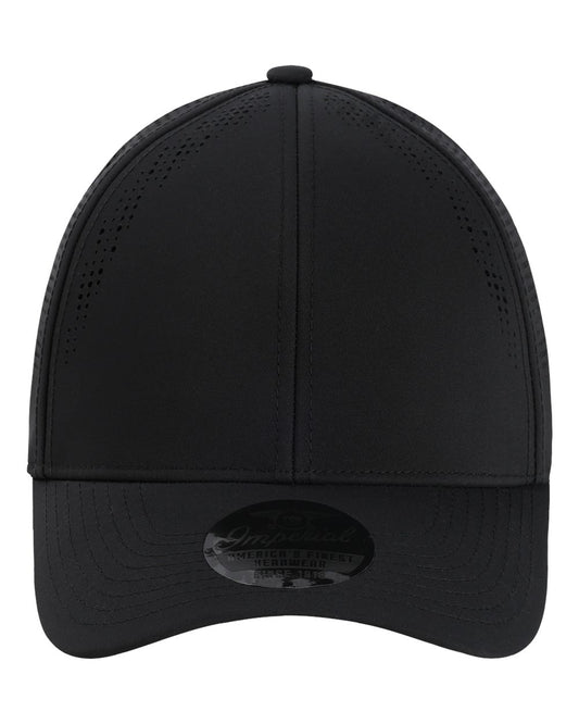 Front View of Black The Alpha Cap - S1502