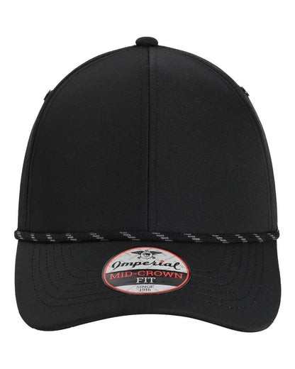 Front View of Black The Habanero Performance Rope Cap - 6054