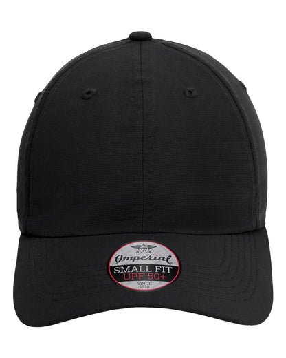 Front View of Black The Hinsen Women's Performance Ponytail Cap - L338