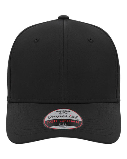 Front View of Black The Independent Cap - 7054N