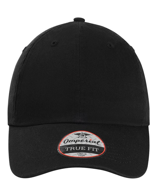 Front View of Black The Original Buckle Dad Hat - X210B
