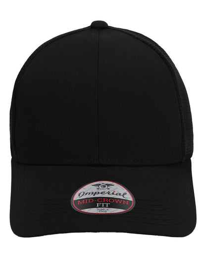 Front View of Black The Whitaker Mesh Cap - 1988M