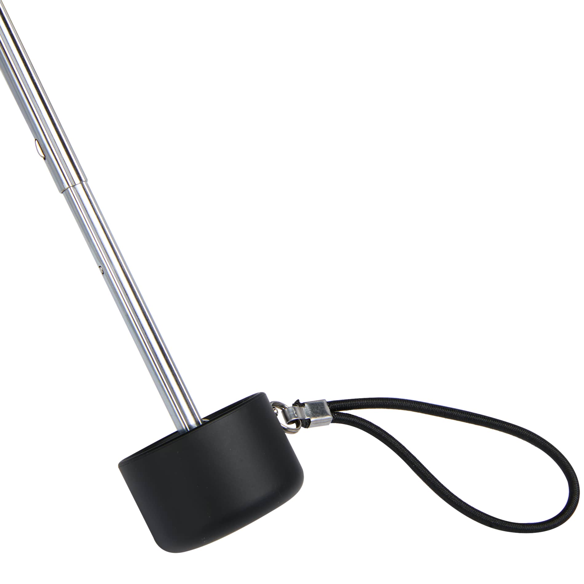 Front View of Black totes® 38" Mini Travel Umbrella plain