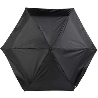 Front View of Black totes® 38" Mini Travel Umbrella plain