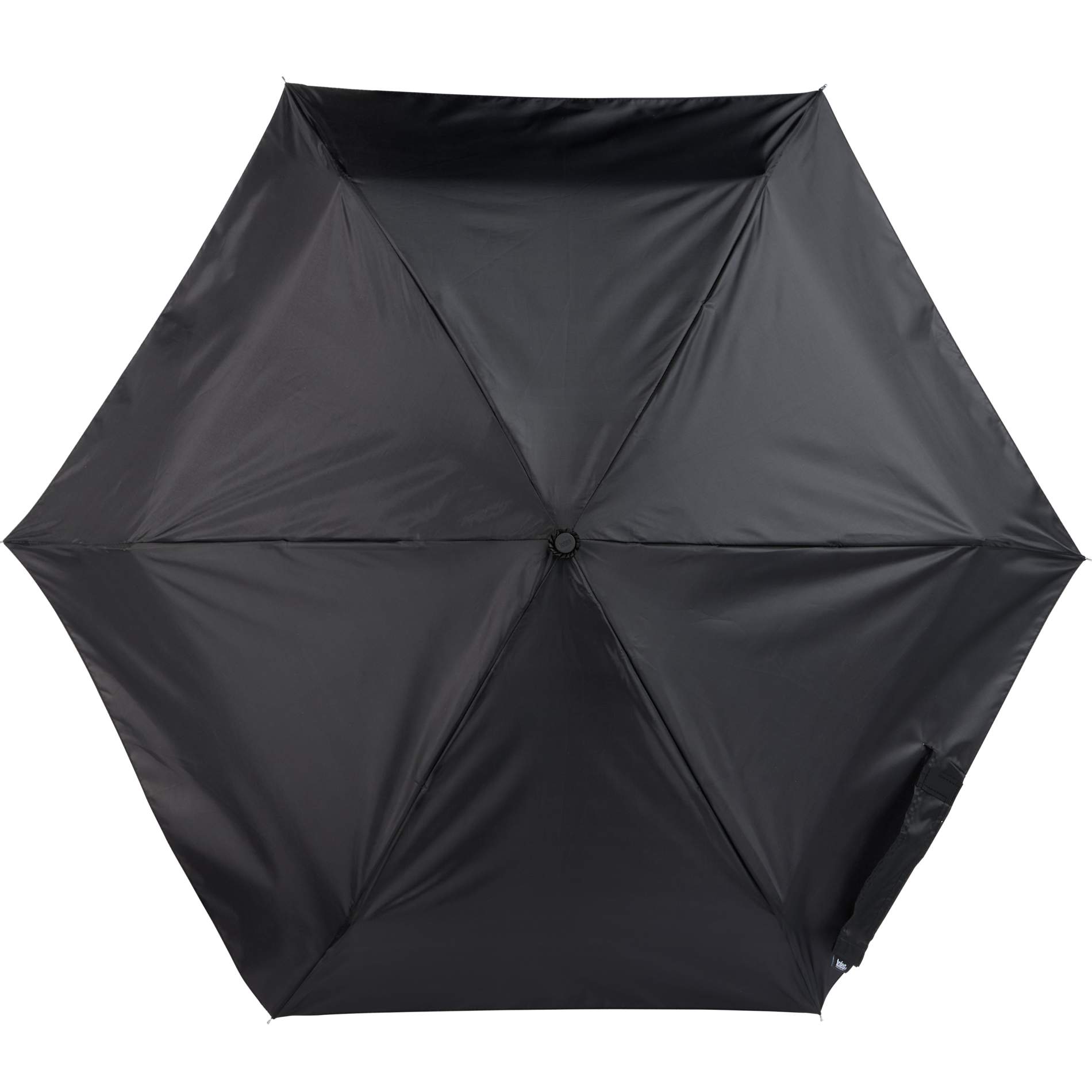 Front View of Black totes® 38" Mini Travel Umbrella plain