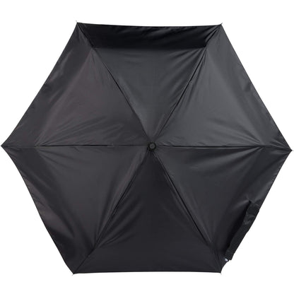 Front View of Black totes® 38" Mini Travel Umbrella plain