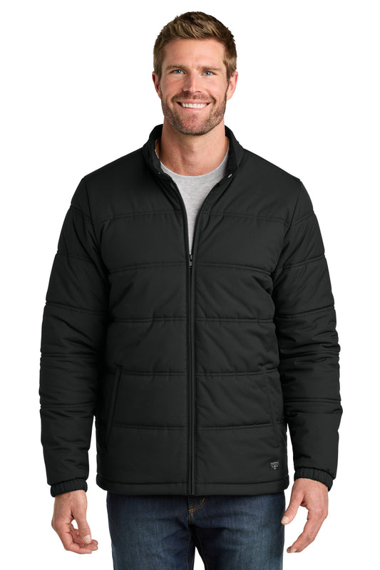 Front View of Black TravisMathew Cold Bay Jacket TMA41480