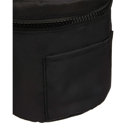 Front View of Black Wellable Recycled Round Travel Case