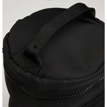 Front View of Black Wellable Recycled Round Travel Case