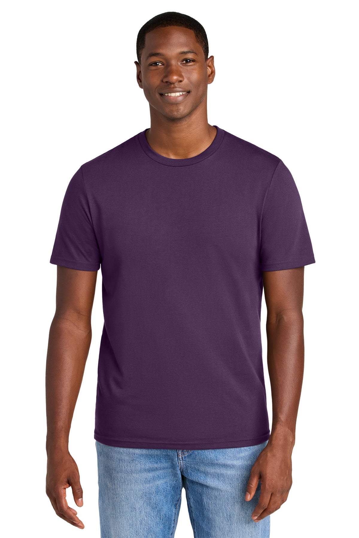 Front View of Blackberry District Perfect Weight CVC Tee DT184