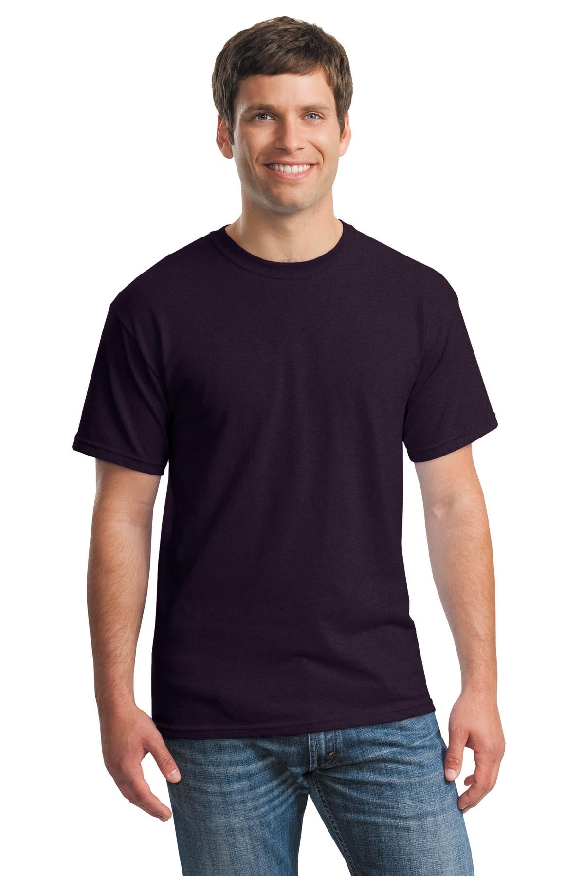 Front View of Blackberry Gildan - Heavy Cotton 100% Cotton T-Shirt. 5000