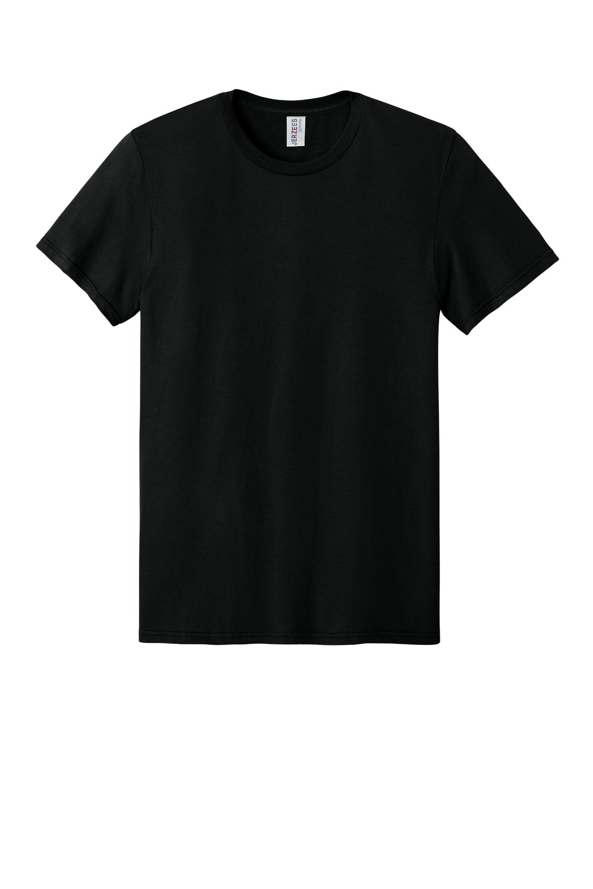 Front View of BlackInk Jerzees Ultimate Unisex Ring Spun T-Shirt IC46M
