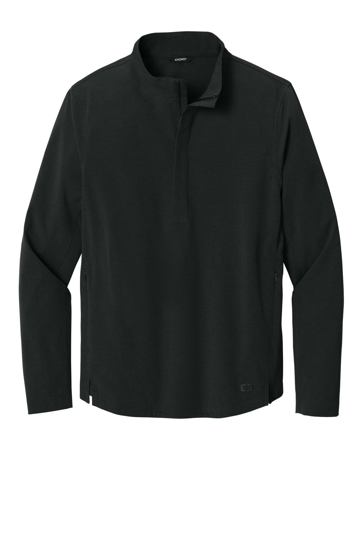 Front View of Blacktop OGIO Aspect 1/2-Zip Pullover OG1003