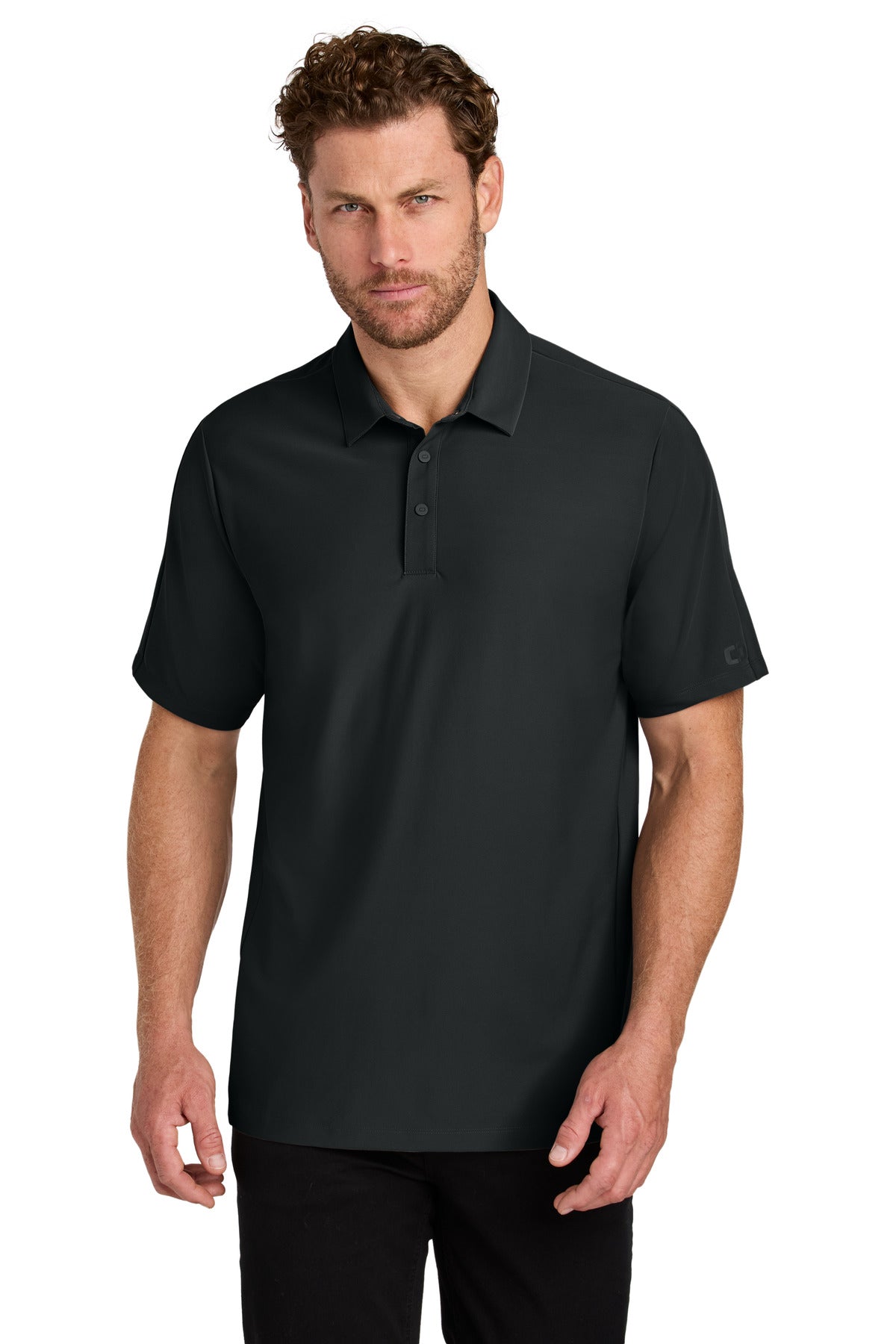 Front View of Blacktop OGIO Envision Polo OG154