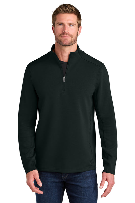 Front View of Blacktop OGIO Transcend 1/4-Zip OG861