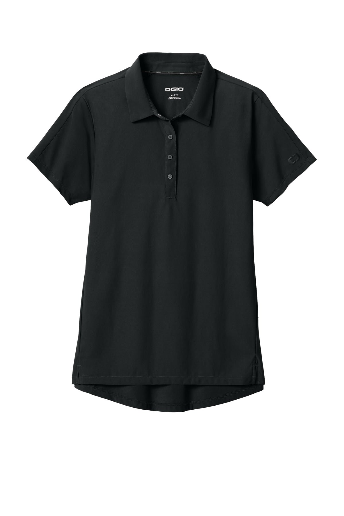 Front View of Blacktop OGIO Women's Envision Polo LOG154