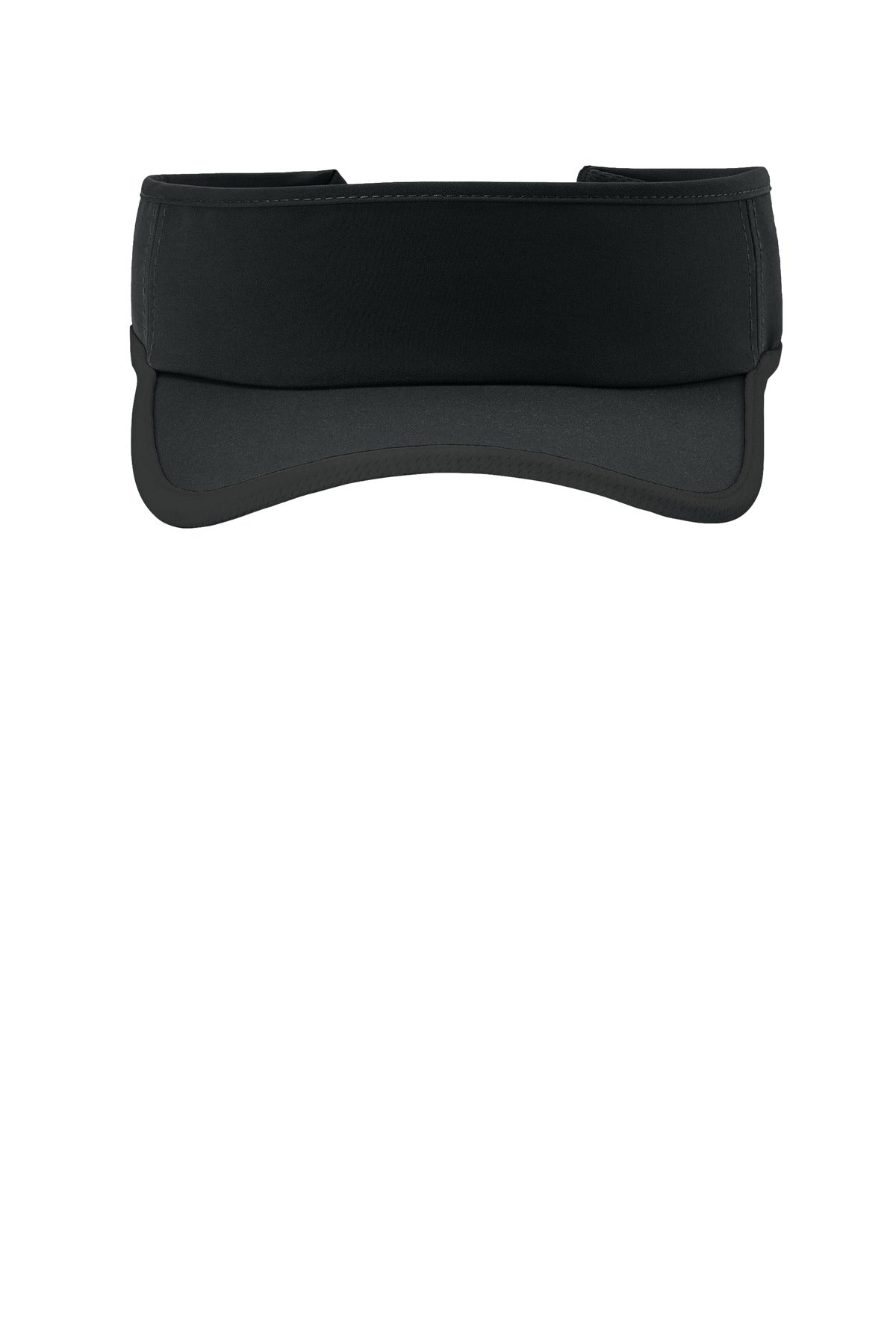 Front View of Blk/Blk Sport-Tek Repeat Visor STC57