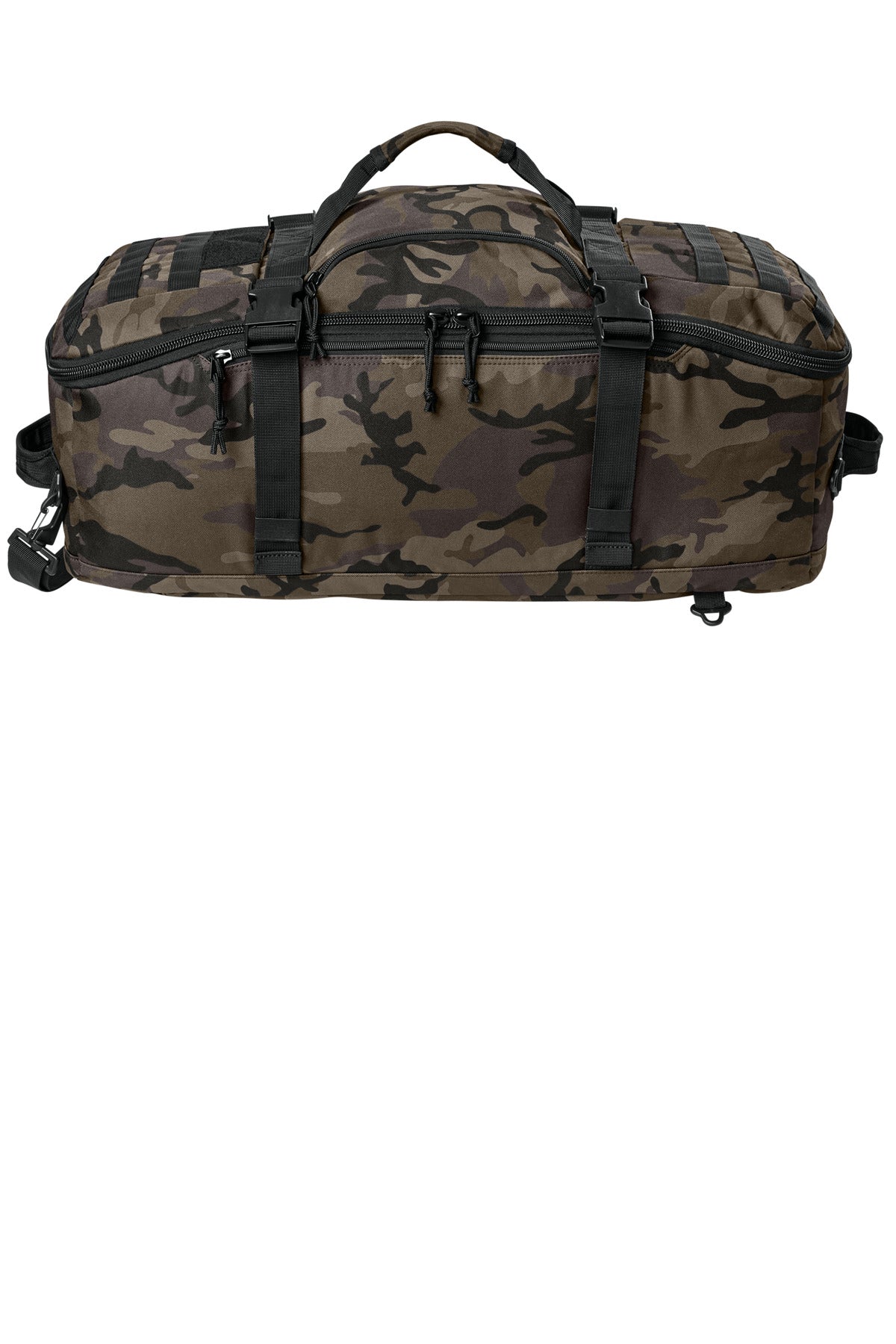 Front View of BlkInkCamo CornerStone Tactical Barrel Duffel CSB817