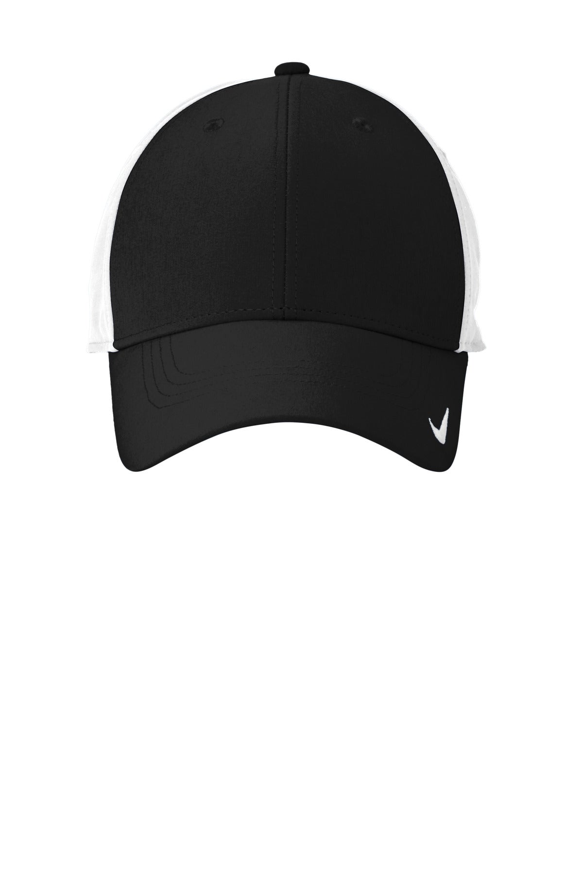 Front View of Blk/White Nike Dri-FIT Legacy Cap NKFB6447