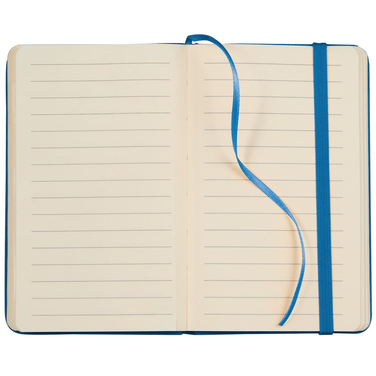 Front View of Blue 3.5" x 5.5" Recycled PET Pocket Bound Journal