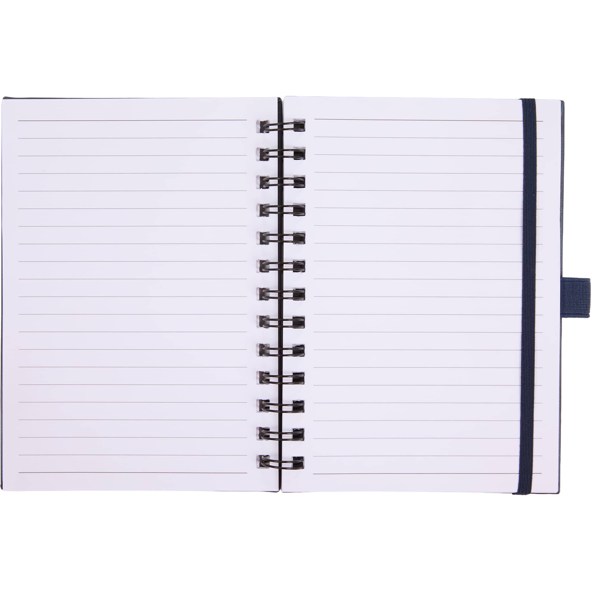 Front View of Blue 5” x 7” FSC® Recycled Morano Spiral Journal plain