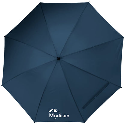Front View of Blue 60" Manual Golf Umbrella