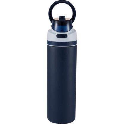 Front View of Blue Elvin 28oz Recycled Stainless Flip Straw Bottle plain