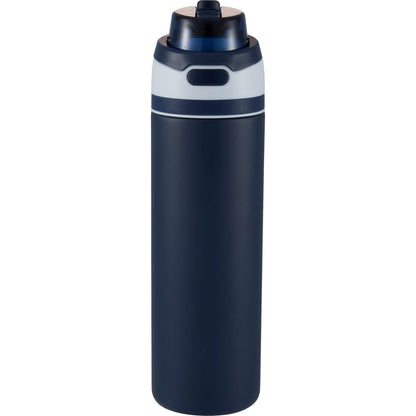 Front View of Blue Elvin 28oz Recycled Stainless Flip Straw Bottle plain