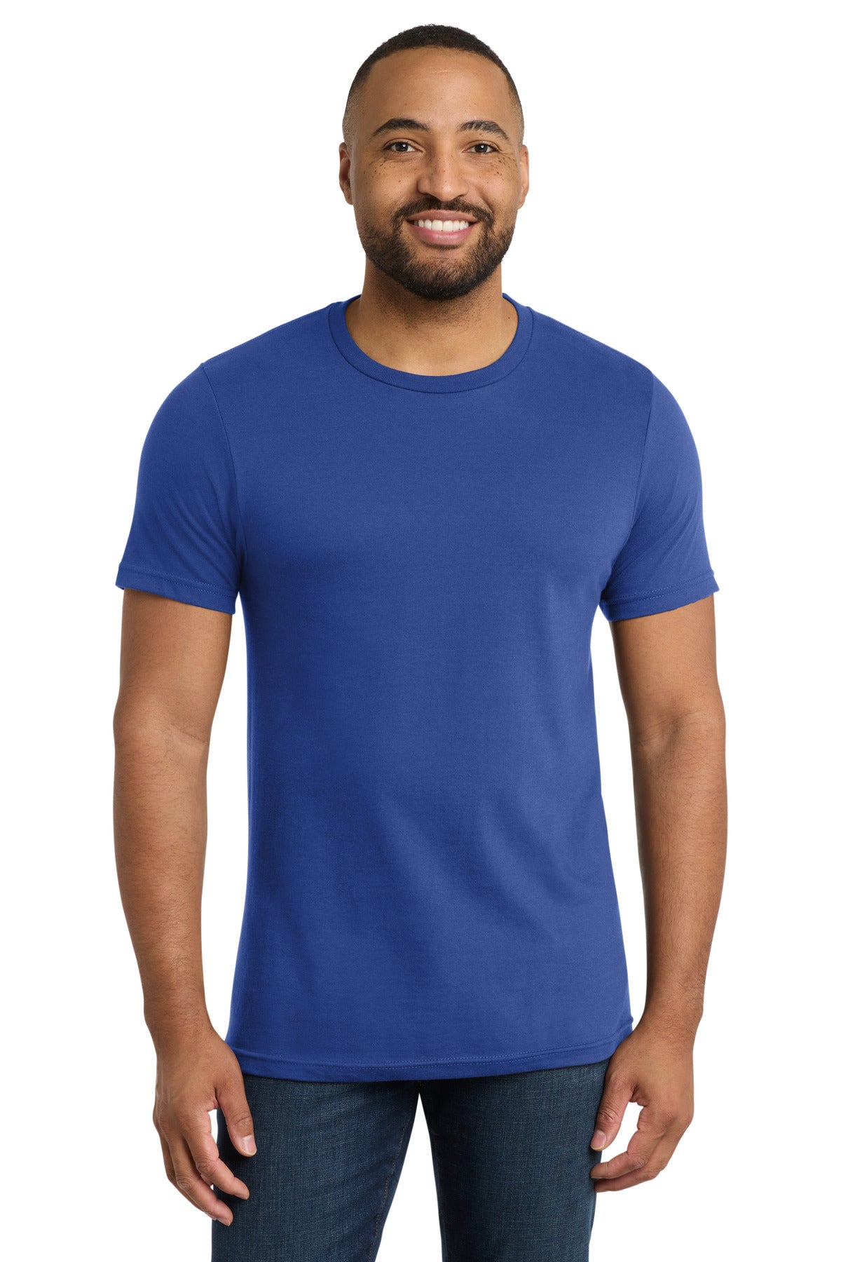 Front View of Blue Iris Port & Co Bouncer Tee PC600