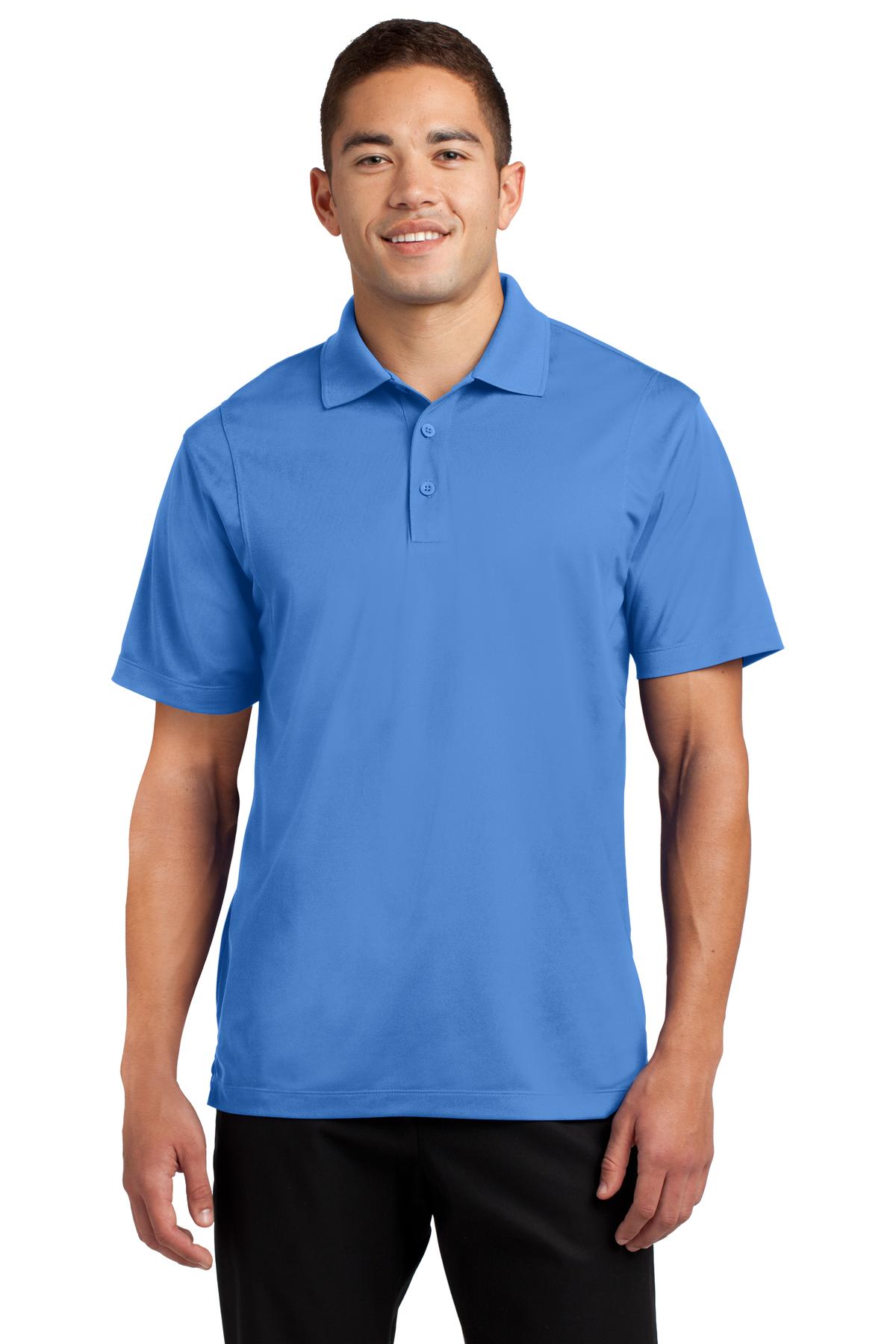 Front View of Blue Lake Sport-Tek Micropique Sport-Wick Polo. ST650