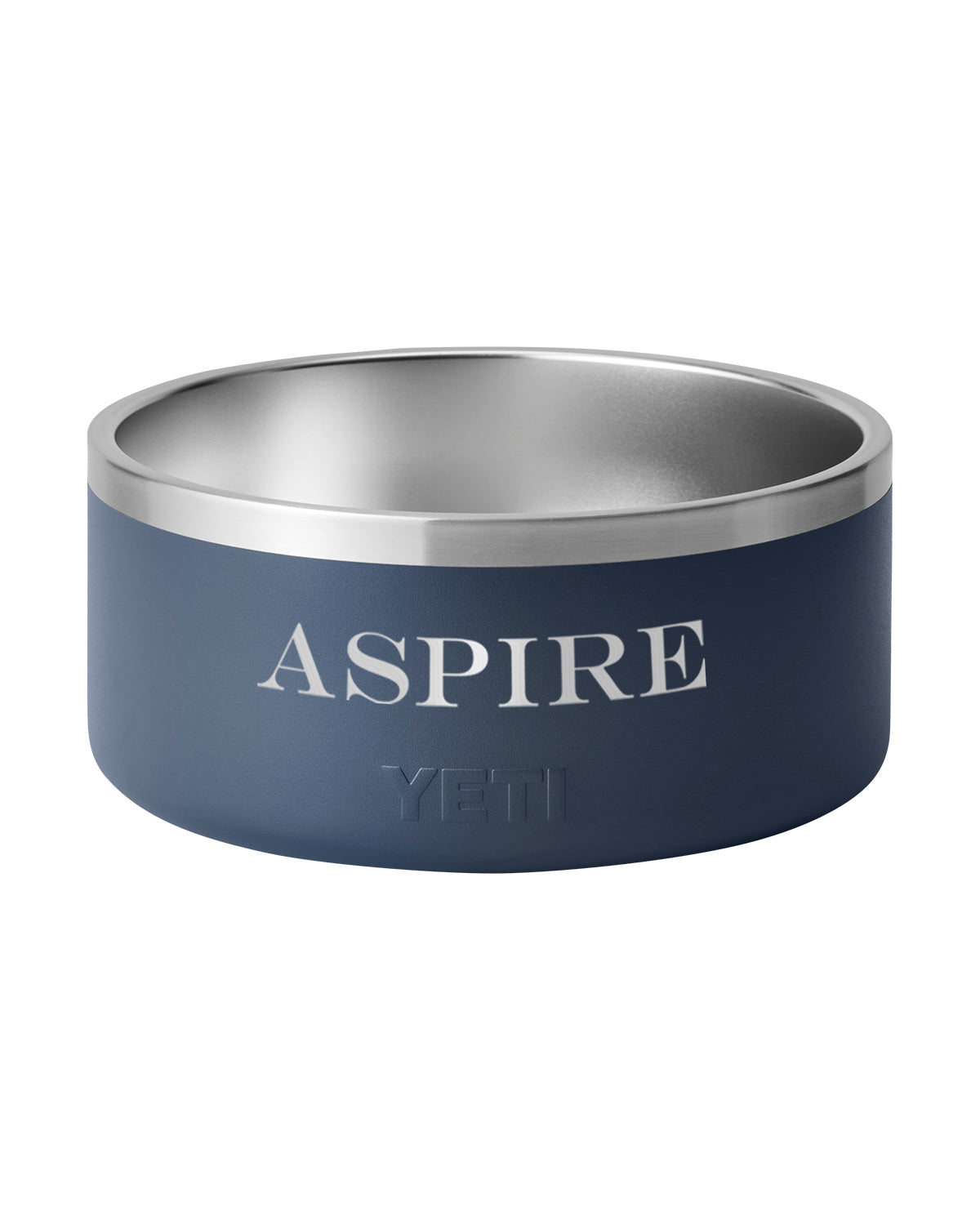 Front View of Blue-Navy Boomer™ 8 Dog Bowl
