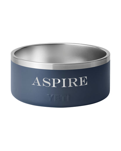 Front View of Blue-Navy Boomer™ 8 Dog Bowl
