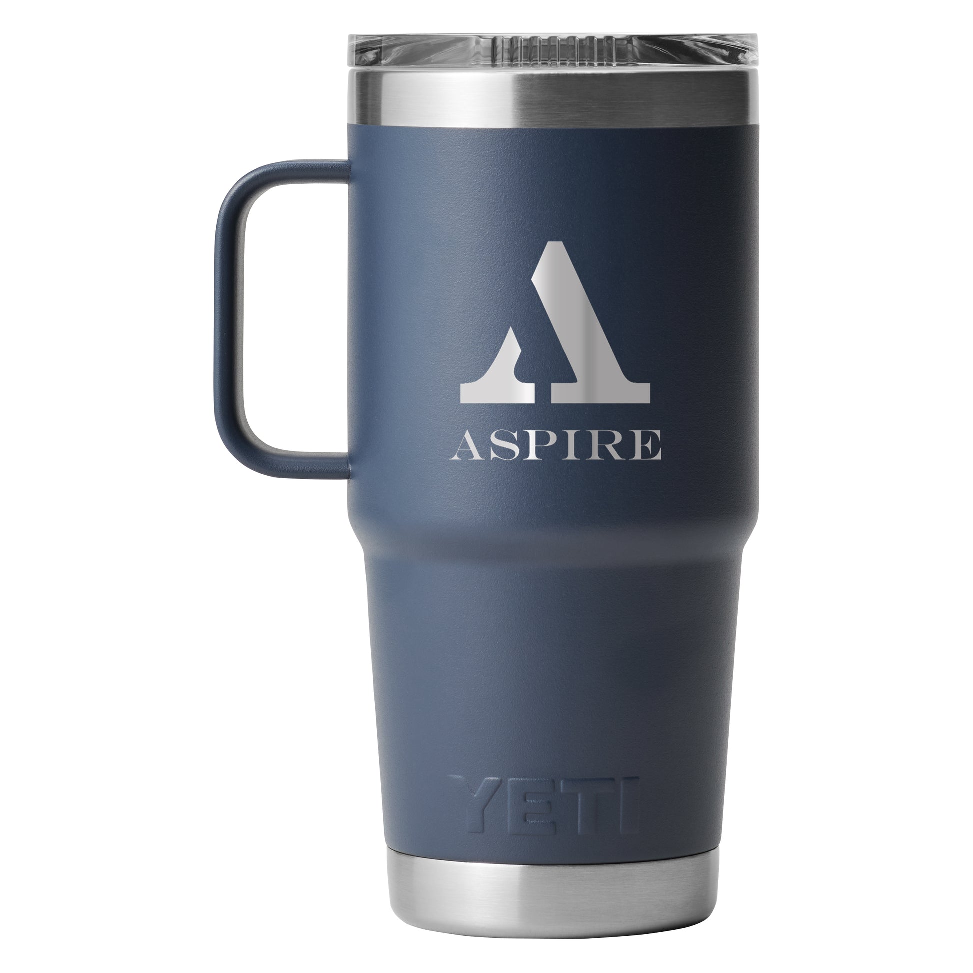 Front View of Blue-Navy Rambler® 20 oz Travel Mug