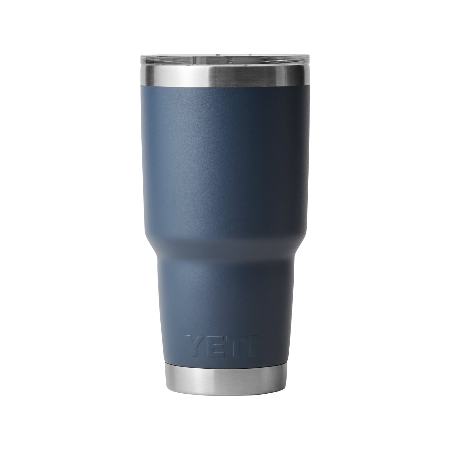 Front View of Blue-Navy Rambler® 30 oz Tumbler with MagSlider™ Lid plain