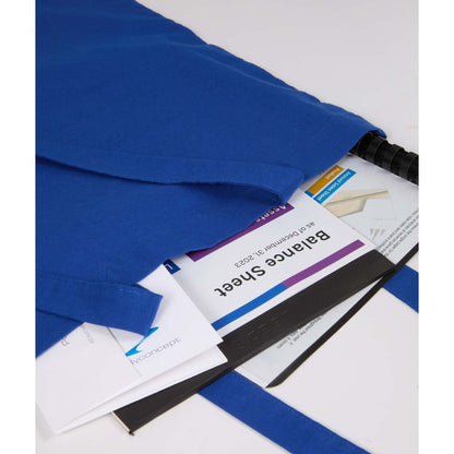 Front View of Blue Organic 4oz Cotton Tote