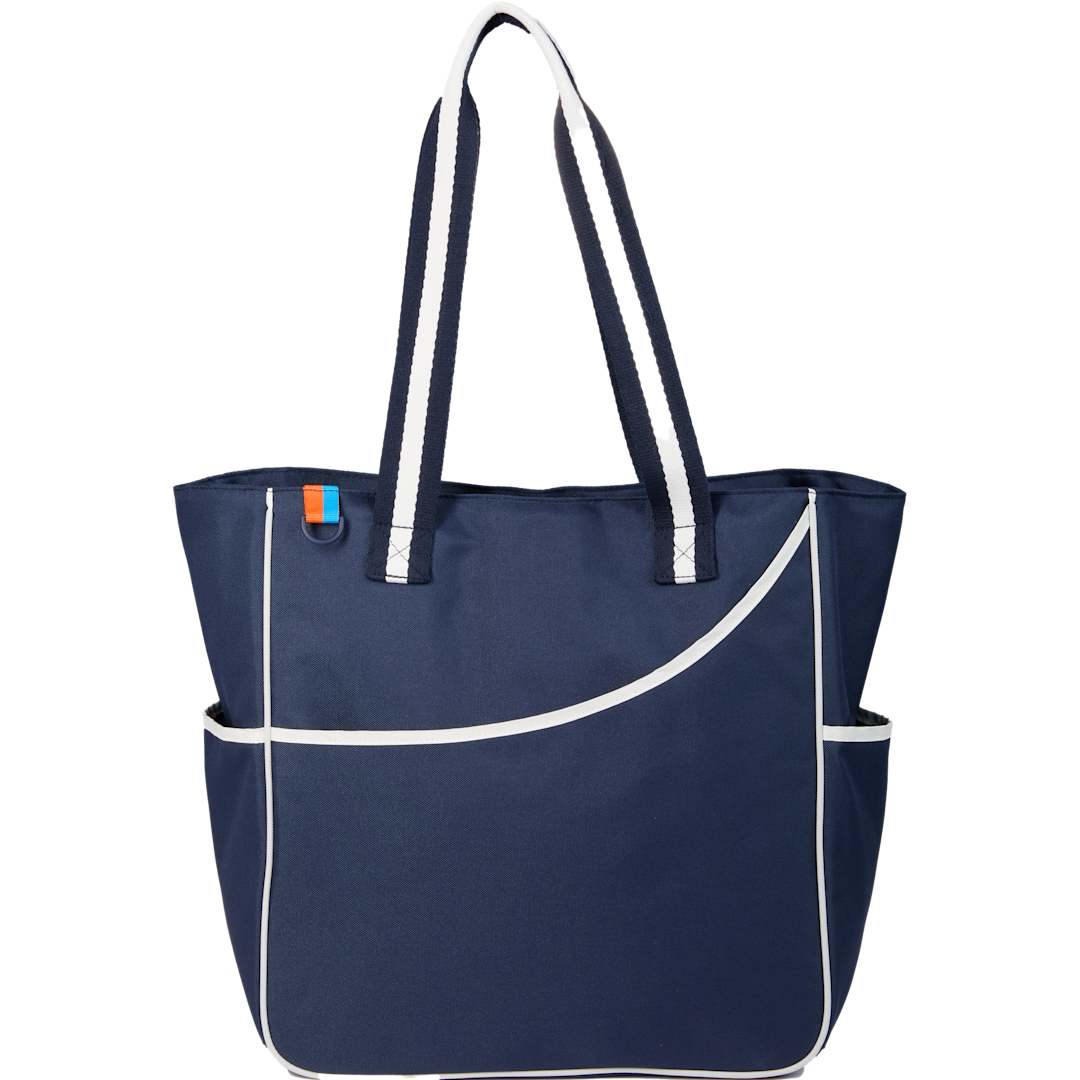 Front View of Blue Retro Sport Multipurpose Tote plain