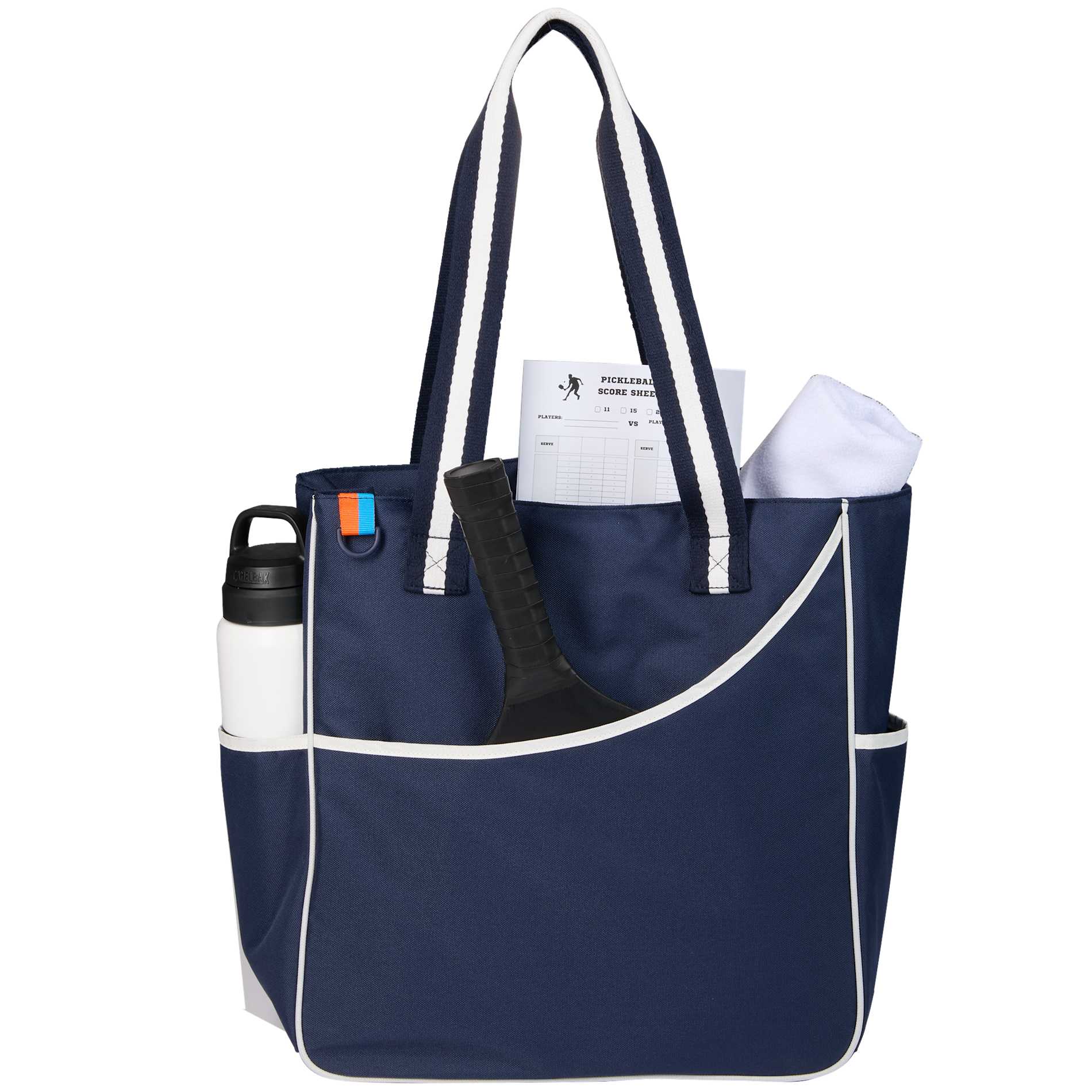 Front View of Blue Retro Sport Multipurpose Tote plain