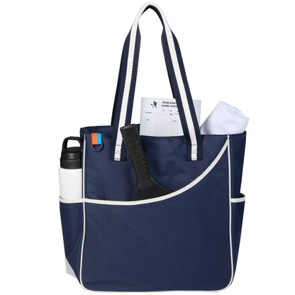 Front View of Blue Retro Sport Multipurpose Tote plain