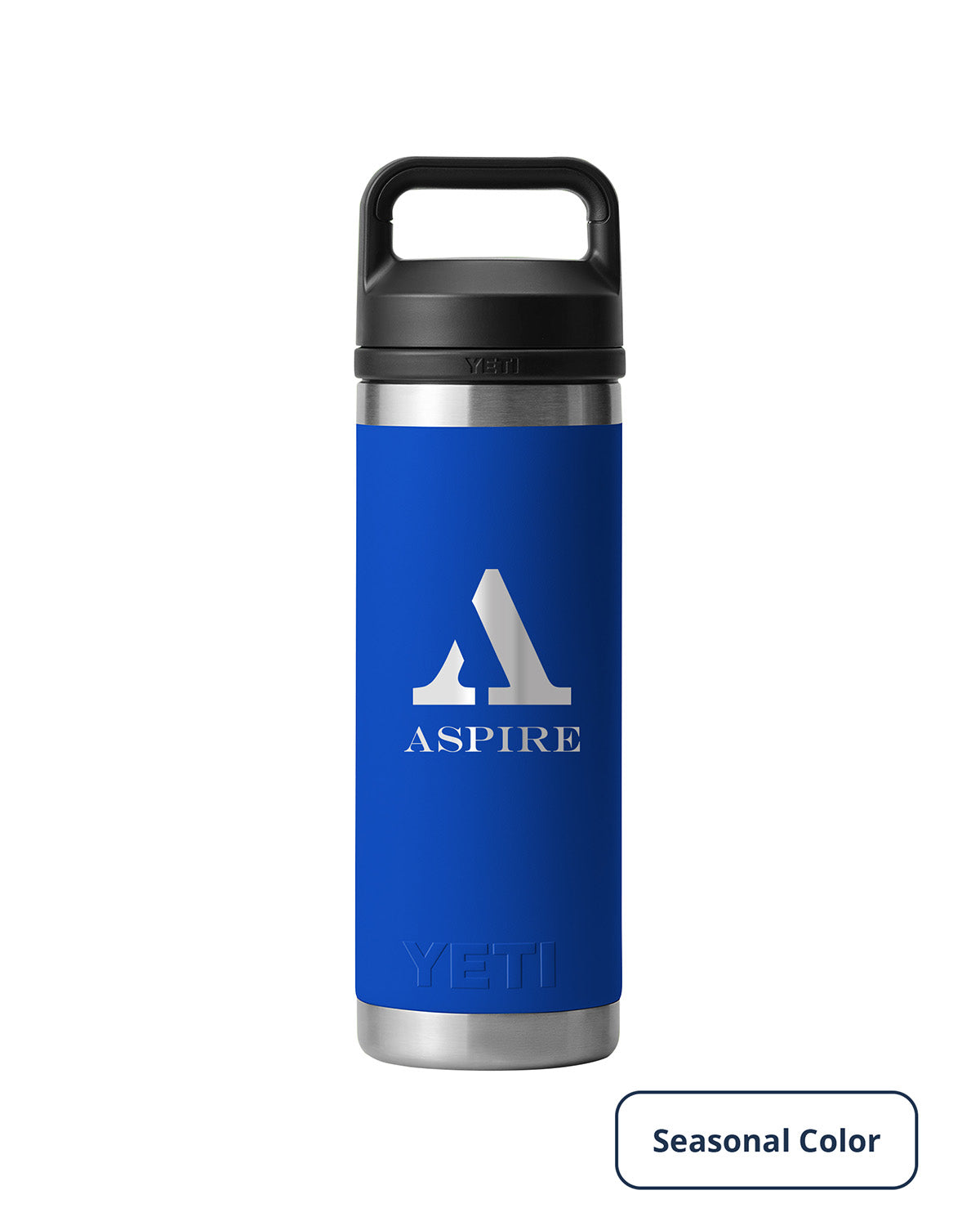 Front View of Blue-Royal Rambler® 18 oz Water Bottle with Chug Cap