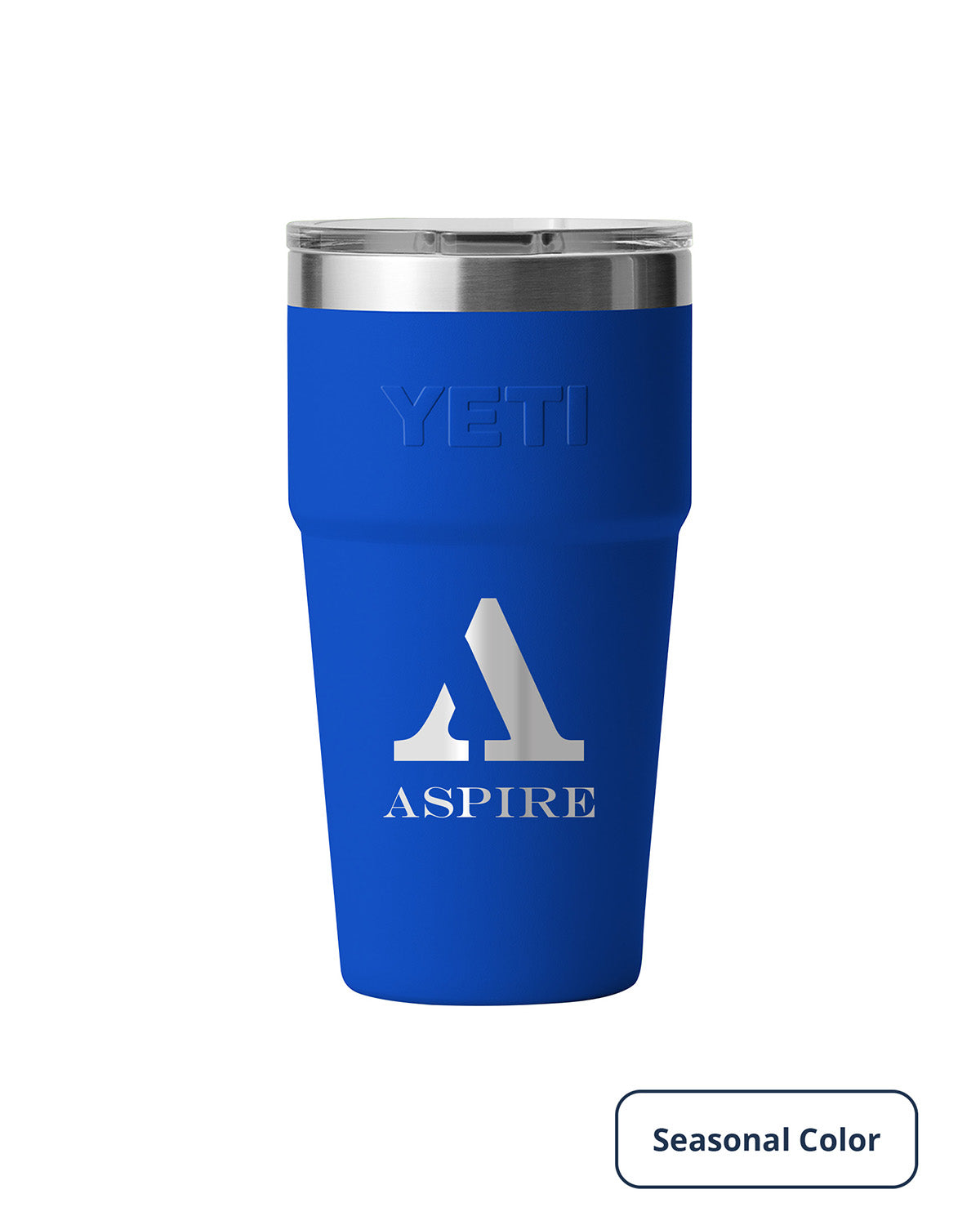 Front View of Blue-Royal Rambler® 20 oz Stackable Cup with MagSlider™ Lid