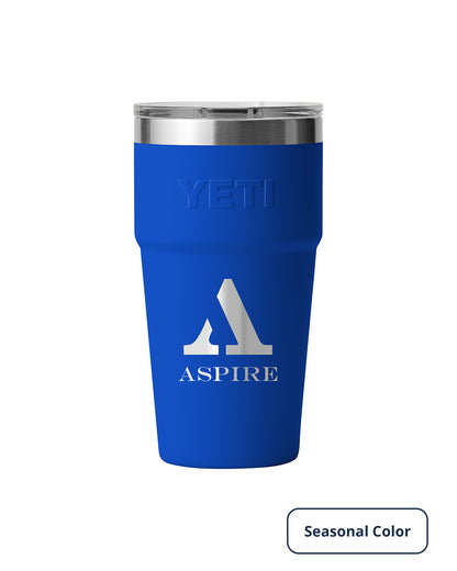 Front View of Blue-Royal Rambler® 20 oz Stackable Cup with MagSlider™ Lid